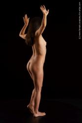 Nude Woman White Standing poses - ALL Slim long brown Standing poses - simple Standard Photoshoot Pinup